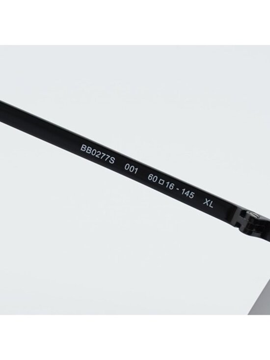 Balenciaga BB0277S 001 Unisex Sunglasses Black Rectangle Frame, Grey Lenses main image 9